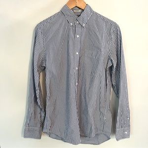 J Crew Blue White Striped Shirt Small